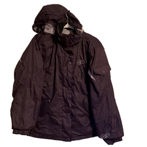 Alpinetek purple ski jacket large hood